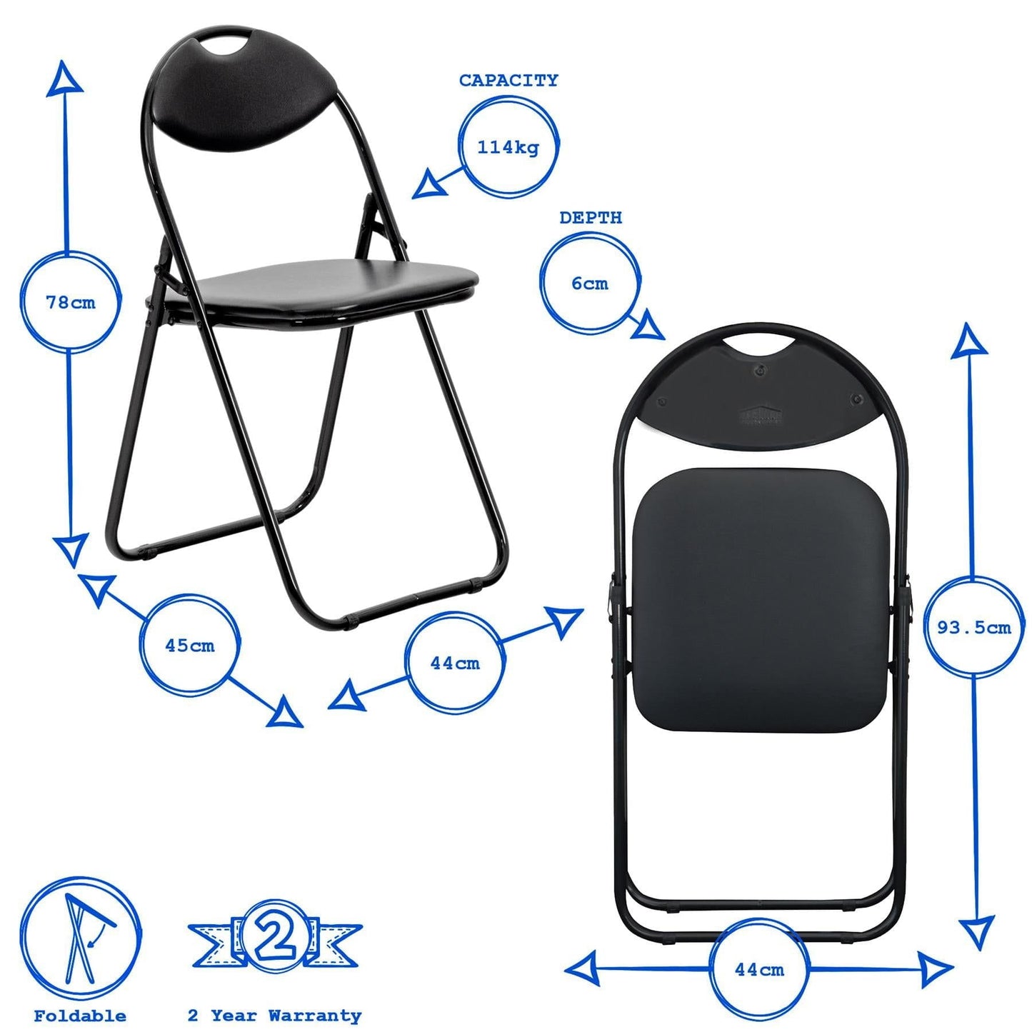 Folding Wooden Desk & Chair Set
