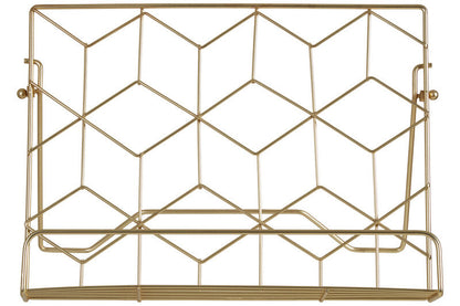 Vertex Contour Matte Gold Finish Cookbook Stand