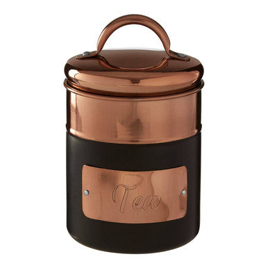 Prescott Charcoal And Copper Tea Canister