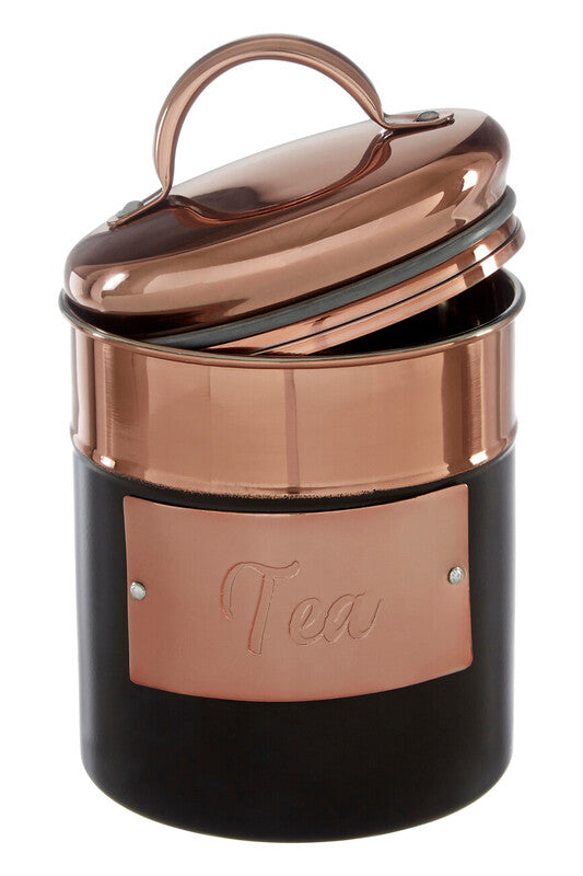 Prescott Charcoal And Copper Tea Canister