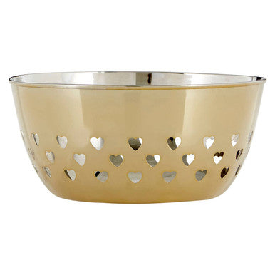 Hollis Hearts Design Gold Bowl