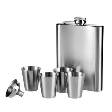 Auden Stainless Steel Hip Flask Set