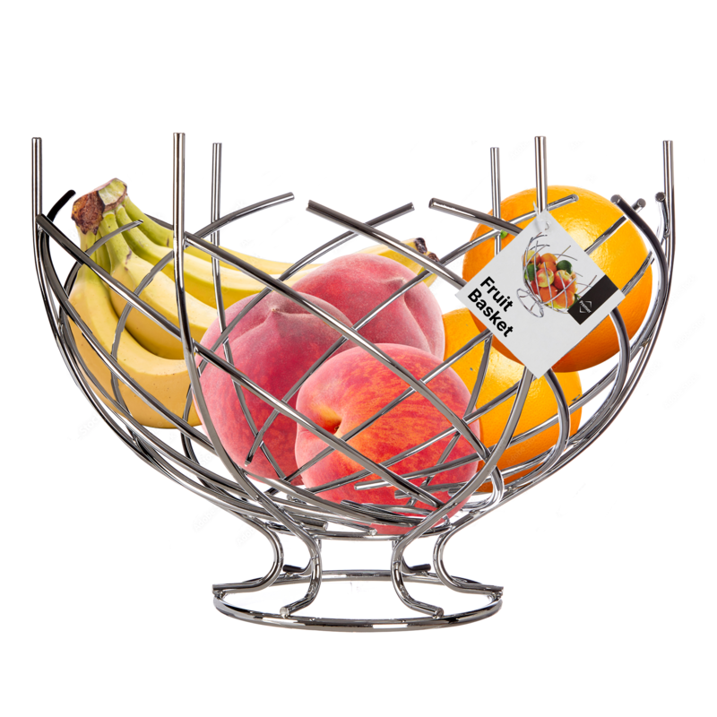 Nest Shape Chrome Fruit Basket