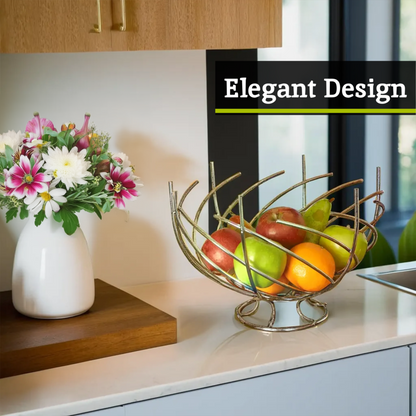 Nest Shape Chrome Fruit Basket