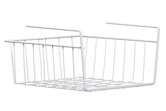 White Under Shelf Small Storage Basket