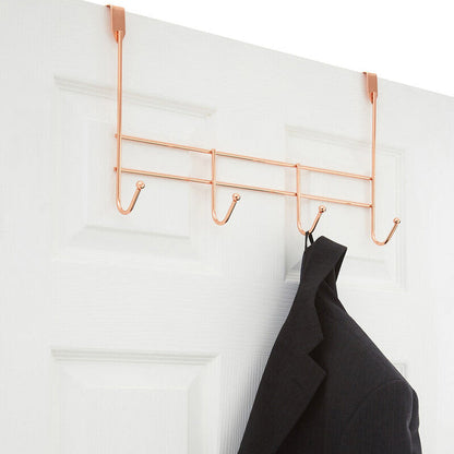 4 Hook Rose Gold Over Door Hanger