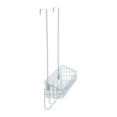 Over The Door Grey Finish Hanger Shelf