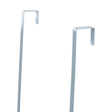 Over The Door Grey Finish Hanger Shelf