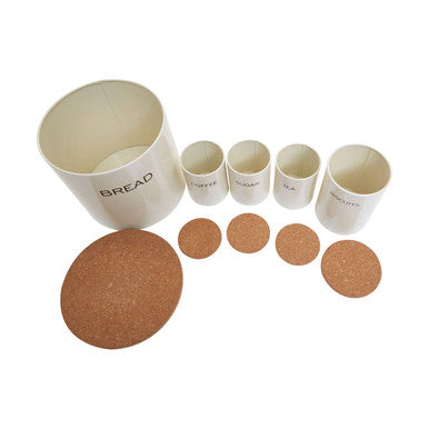 Easton 5 Piece Kitchen  Storage Set in Cream