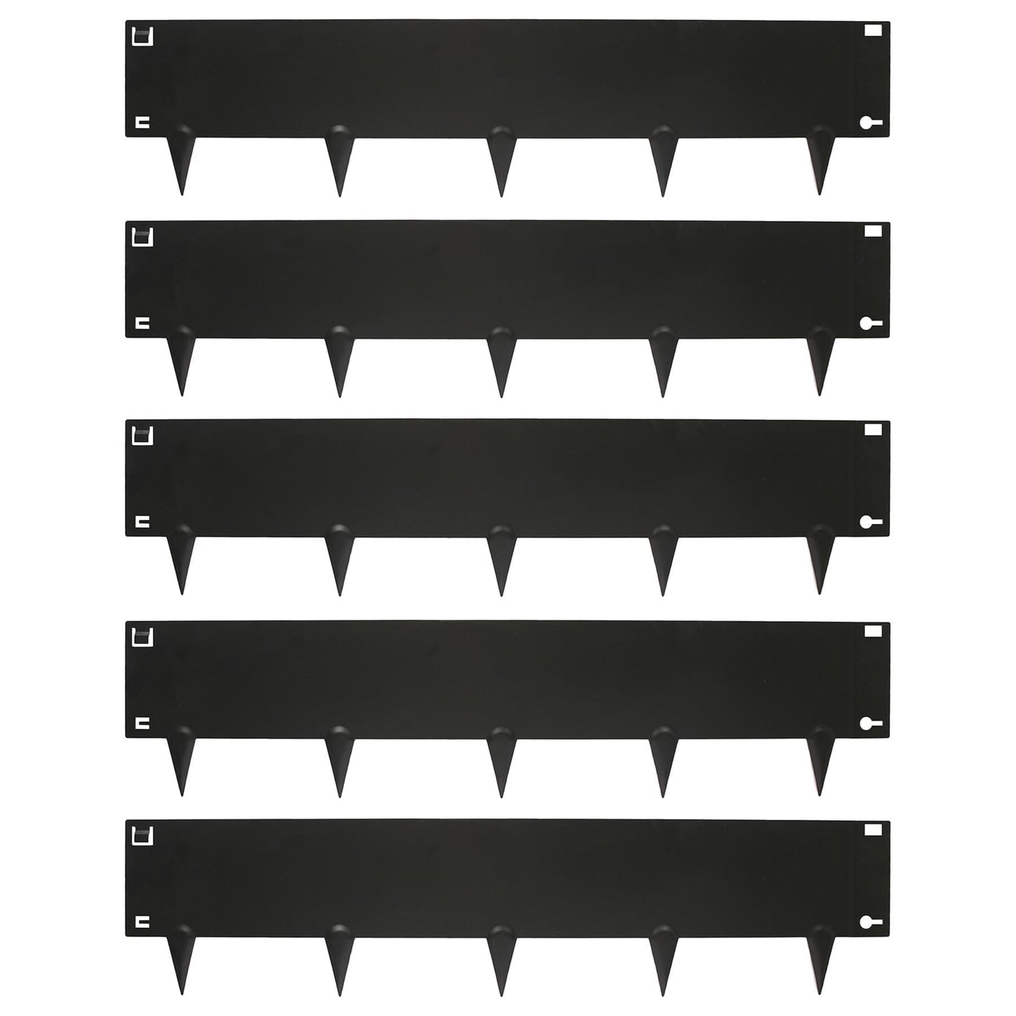 5pc Steel Lawn Edging Set - 5m x 16cm