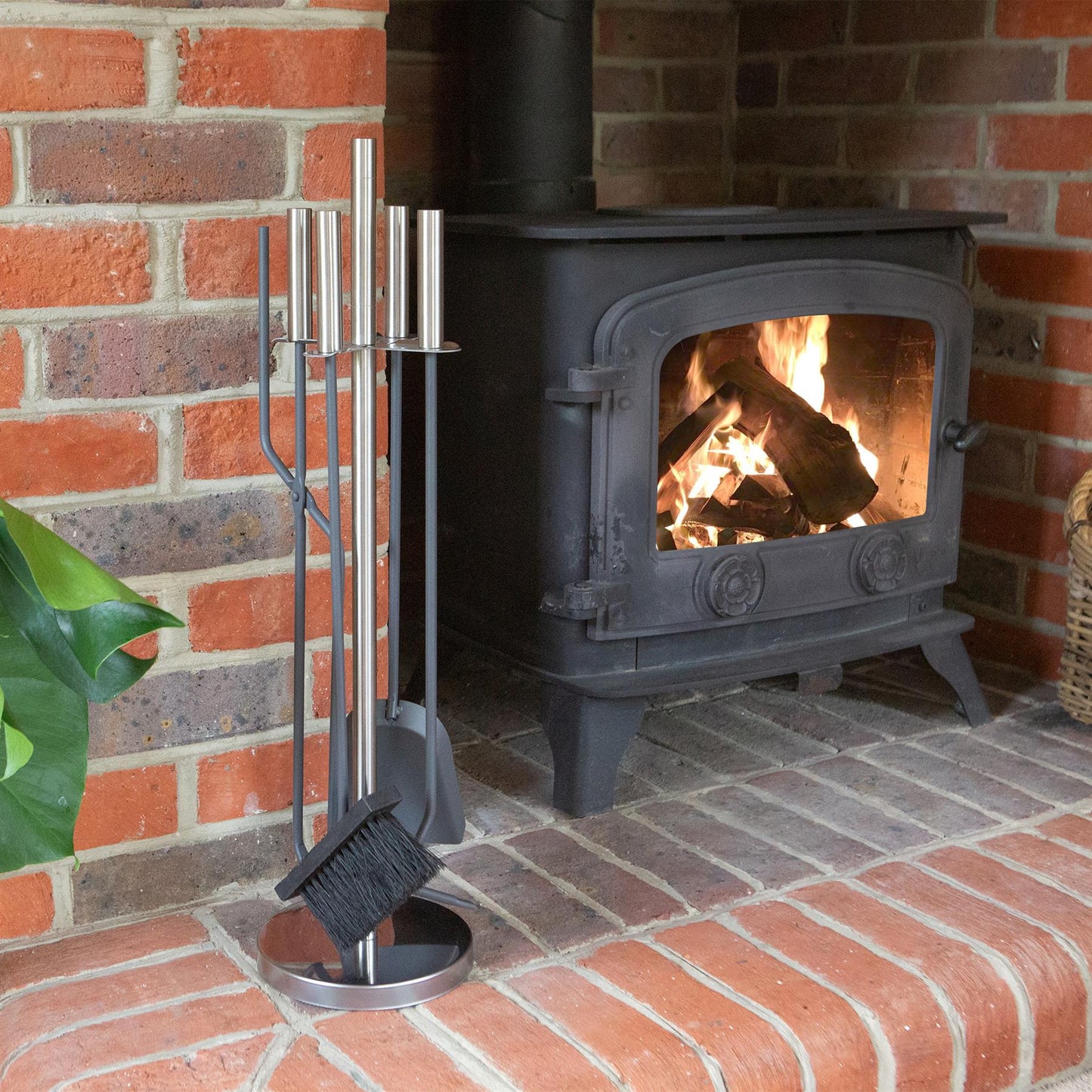 5pc Silver 'Petworth' Fireside Companion Set