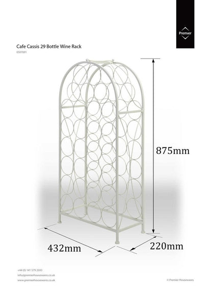 Cafe Cassis Cream 29 Bottles Wine Rack