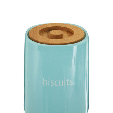 Fletcher Blue Ceramic Biscuit Canister