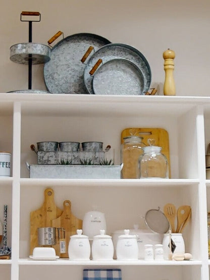 Charm White Dolomite Butter Dish