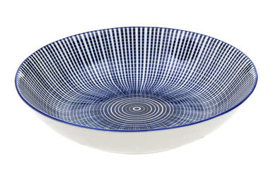 Maya 12 Piece Blue And White Dinner Set