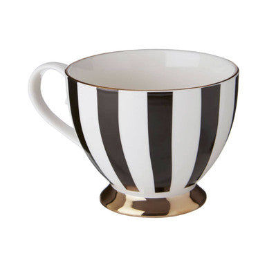 Duchess Black and White Monogram Mug, R