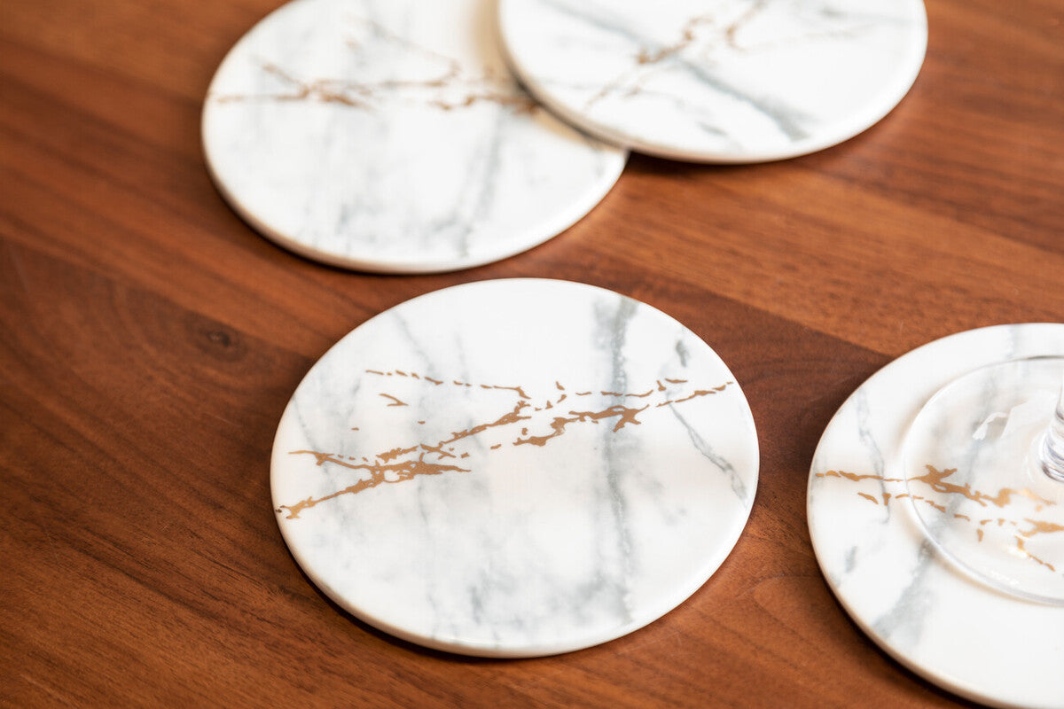 Marble Luxe Set Of 4 Coasters