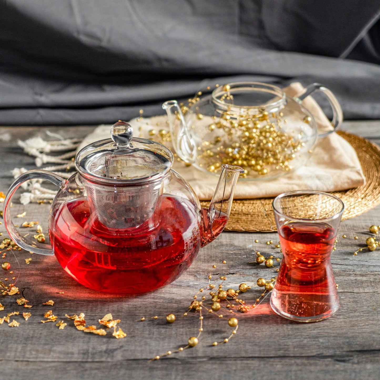 1.1L Glass Infuser Teapot