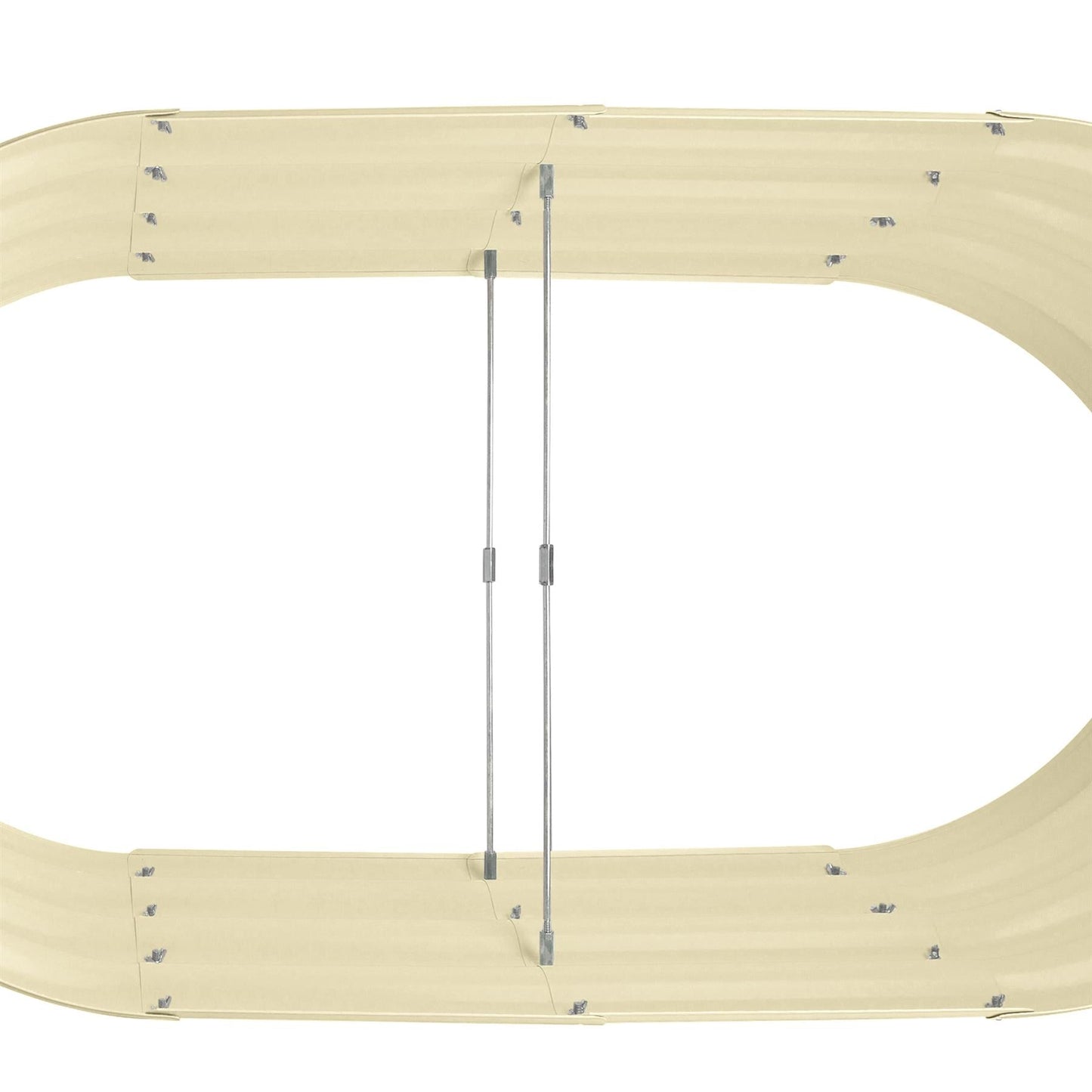 180cm x 90cm Rounded Galvanised Steel Raised Garden Bed