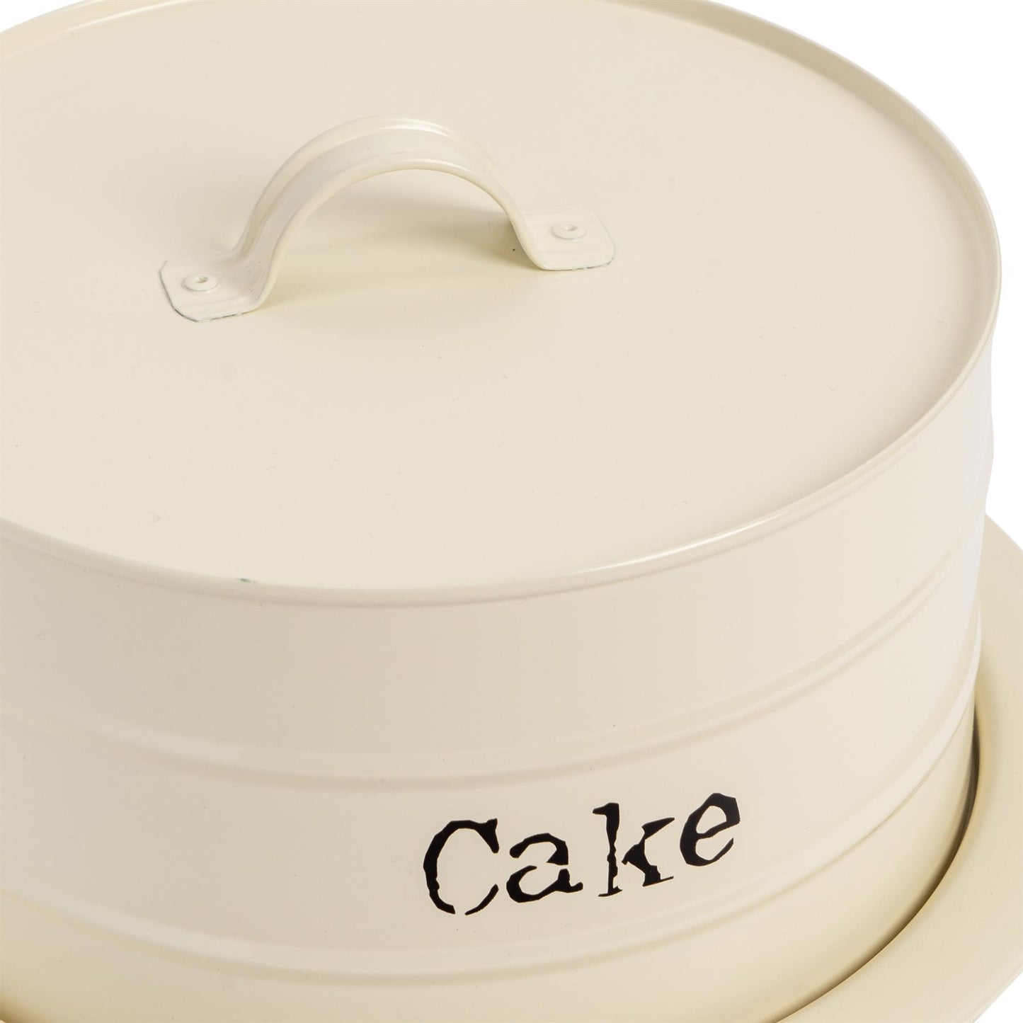 Cream Vintage Metal Cake Tin