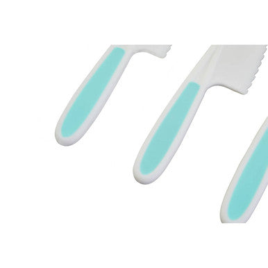 Zing Set Of 3 Dessert Or Salad Knives In Pastel Green