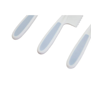 Zing Set Of 3 Dessert Or Salad Knives In Pastel Blue
