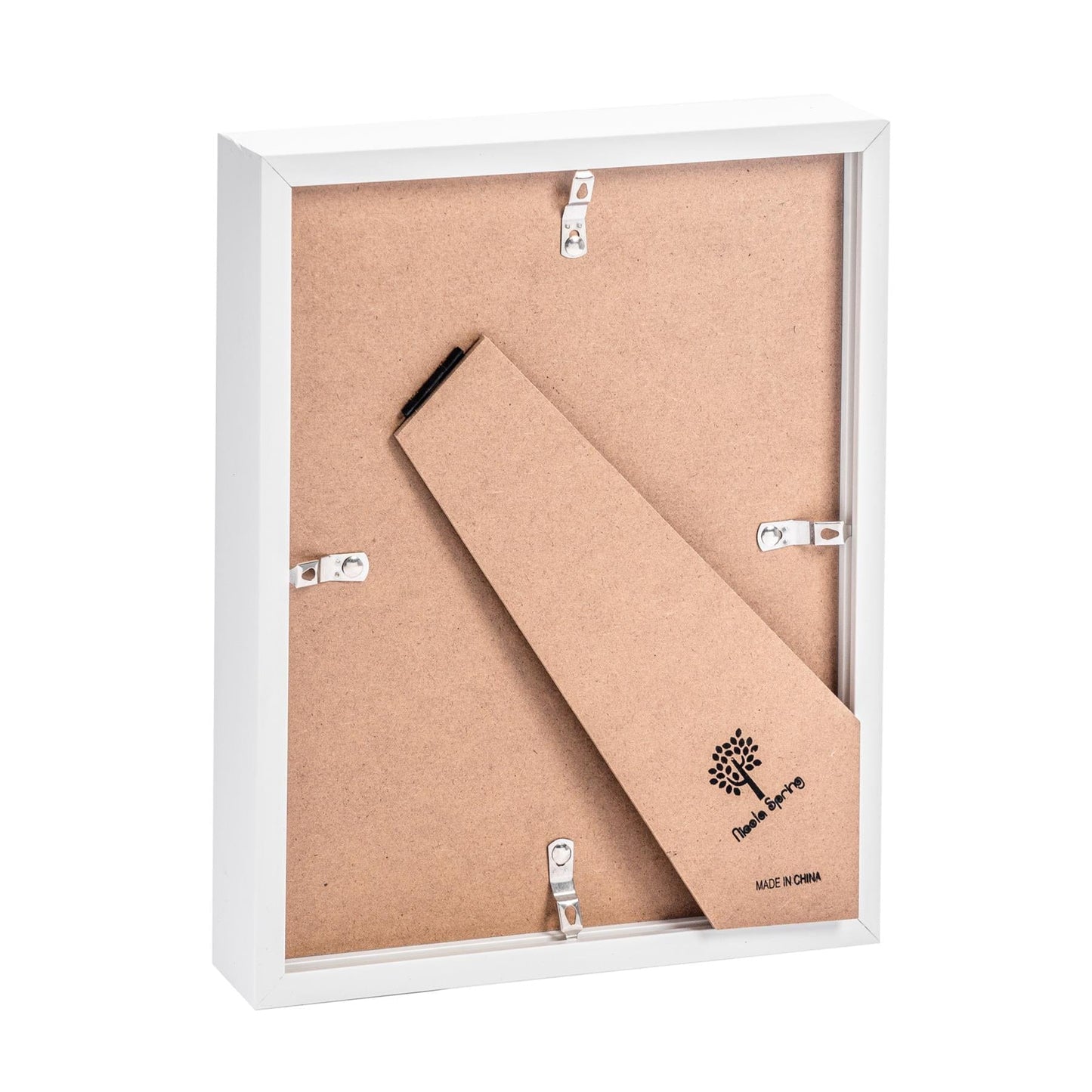 8" x 10" White 3D Box Photo Frame with 4" x 6" Mount