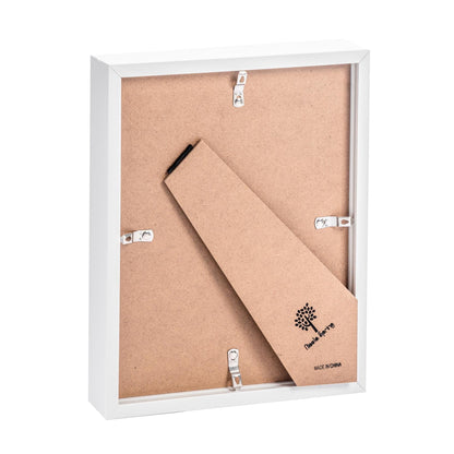 8" x 10" White 3D Box Photo Frame with 4" x 6" Mount