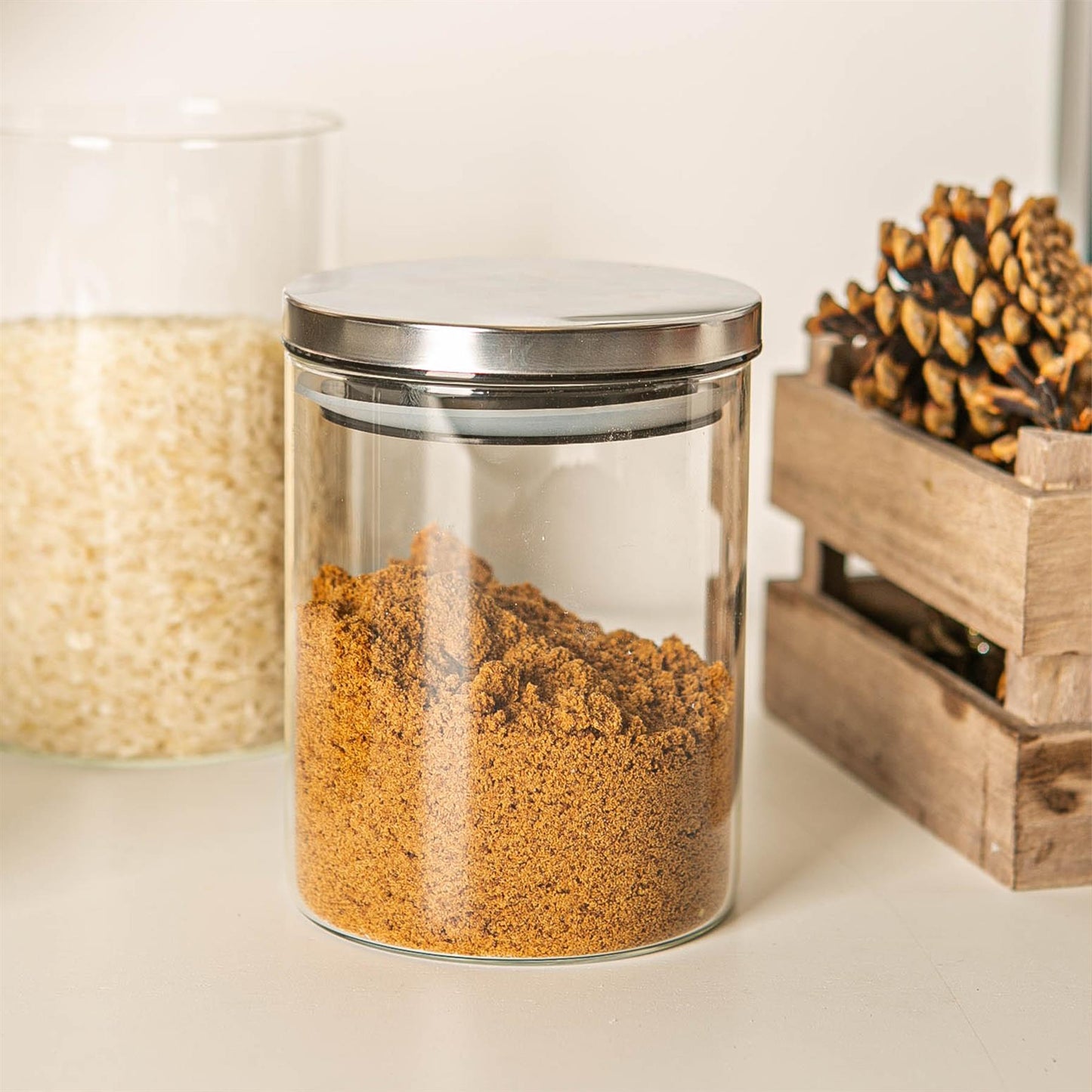 10cm Metallic Scandi Storage Jar Lid