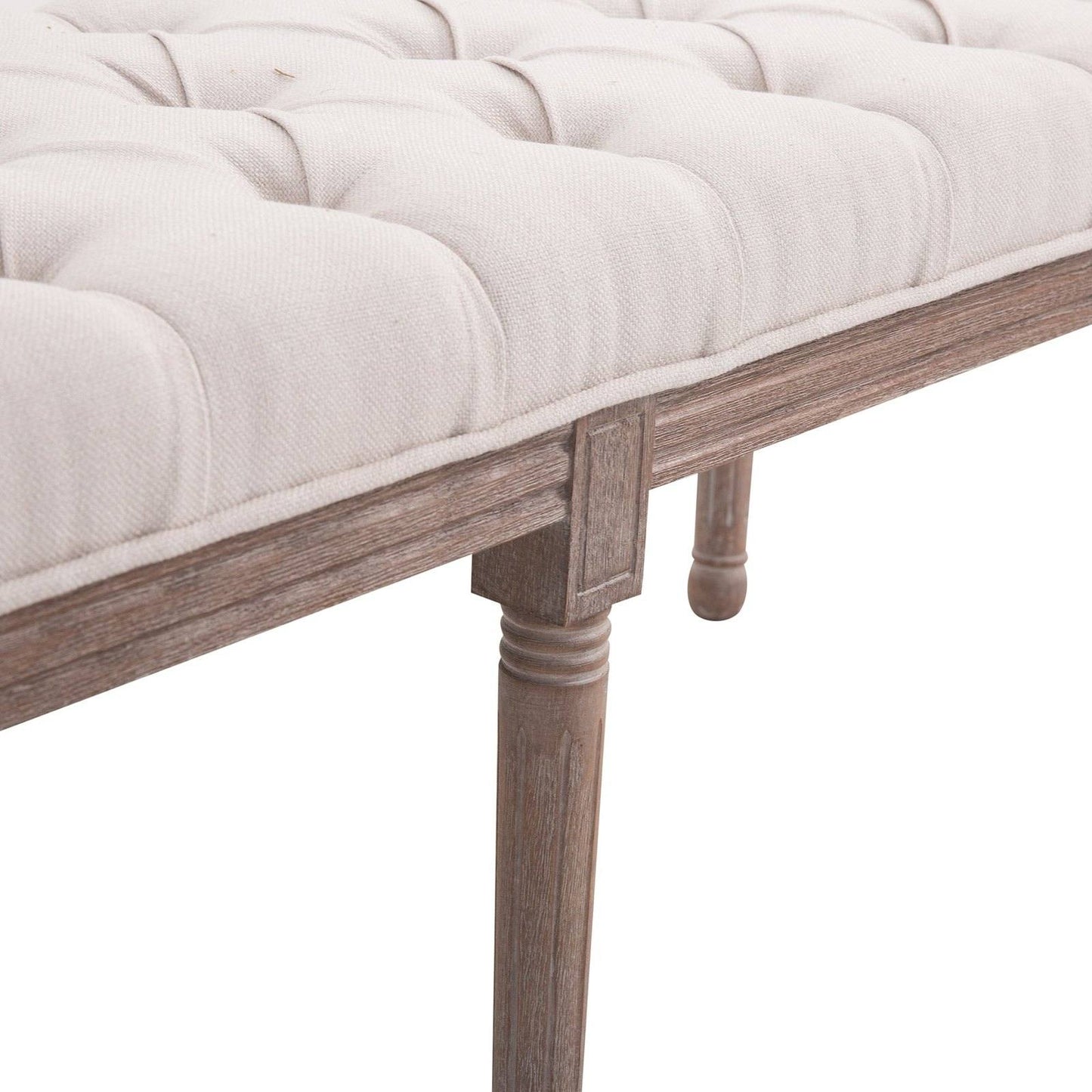 Longline Vintage Ottoman Bench With Wooden Frame