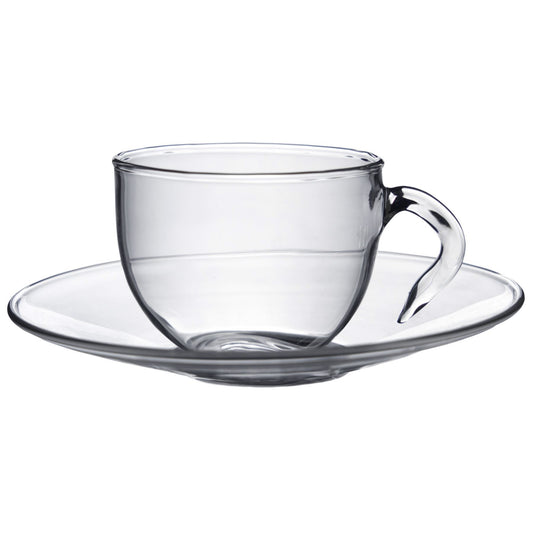 60ml Minimus Glass Espresso Cup & Saucer Set