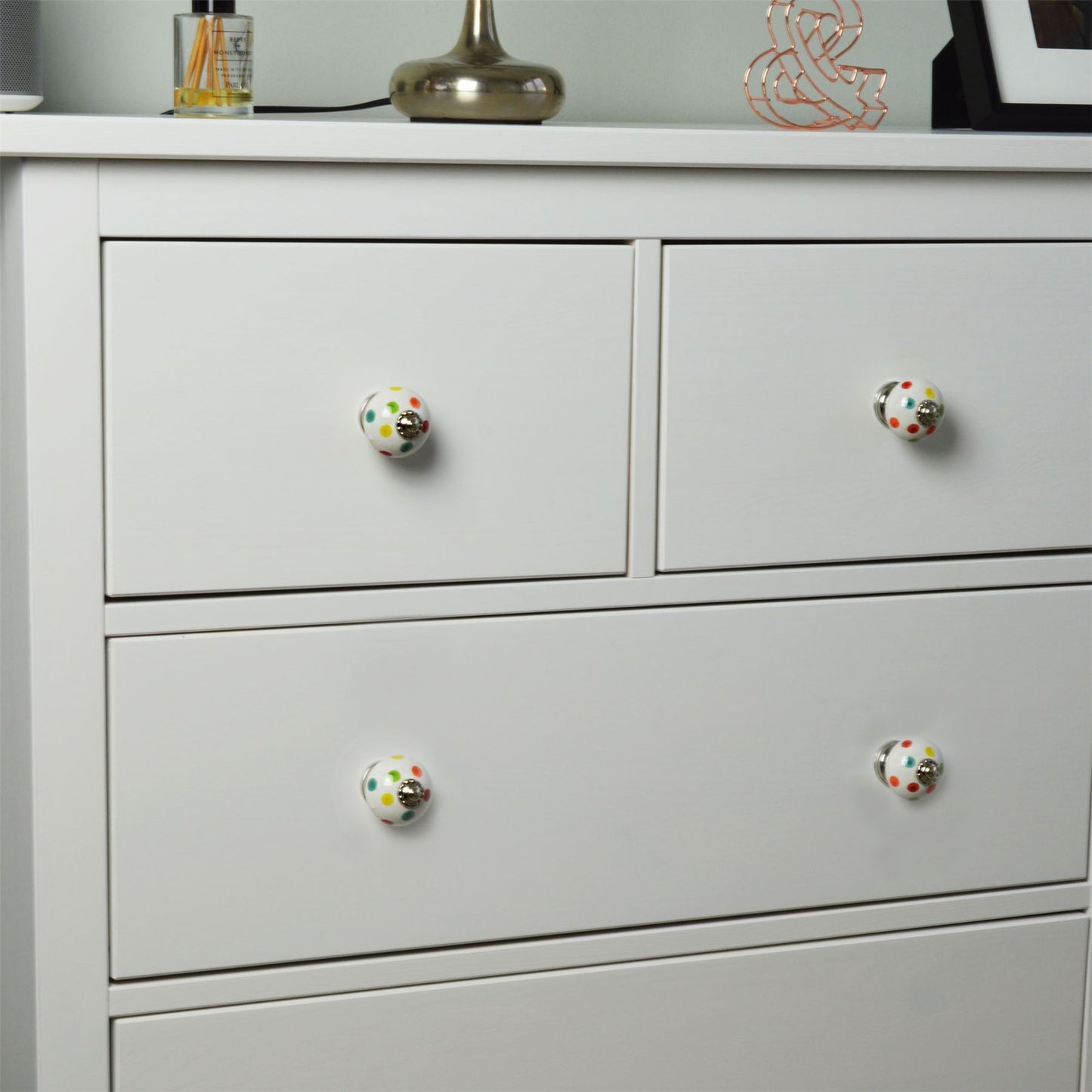 Round Spot Ceramic Cabinet Knob