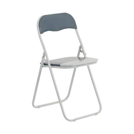 Grey Wave Padded Folding Chair