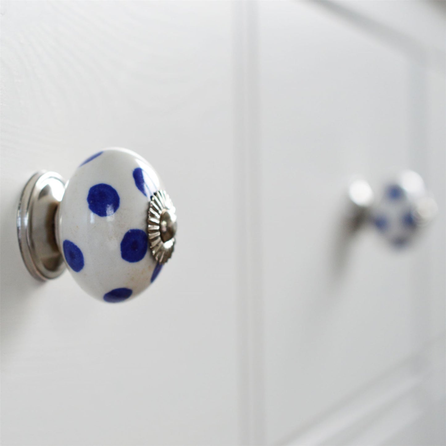 Round Spot Ceramic Cabinet Knob