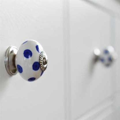 Round Spot Ceramic Cabinet Knob