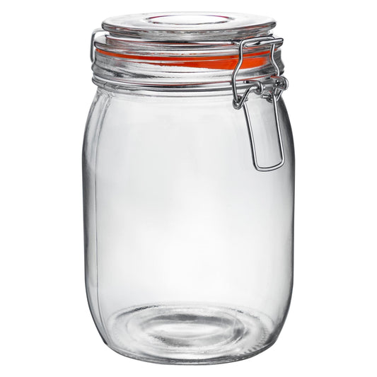 1L Air tight Classic Glass Storage Jar + Four Free Coloured Seals