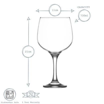 730ml Combinato Gin Glasses - Pack of Six