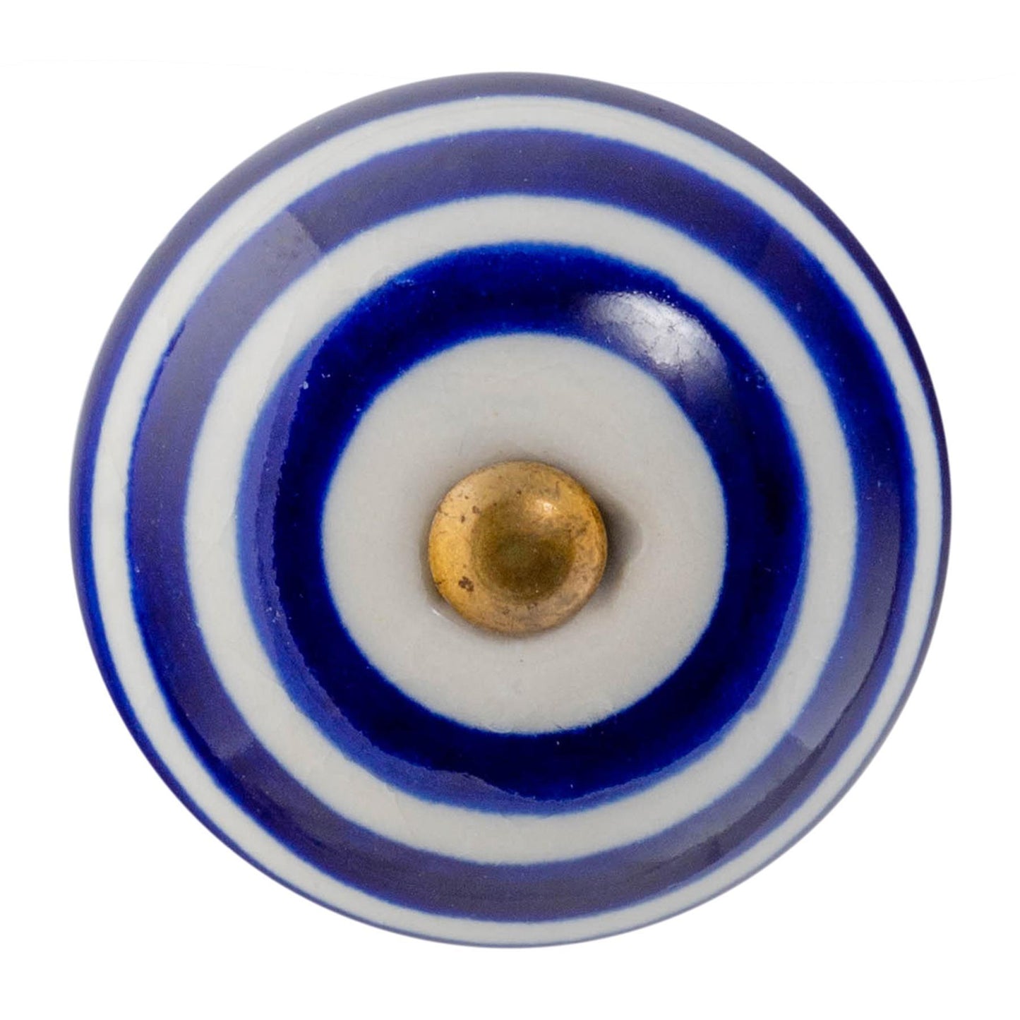 Round Stripe Ceramic Cabinet Knob