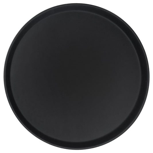 Black 45.5cm Round Non-Slip Serving Tray