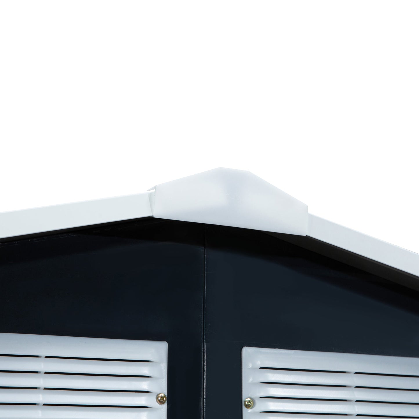 Galvanised 7x 4' Double Door Apex Garden Store Lockable Steel Dark Grey by Steadfast