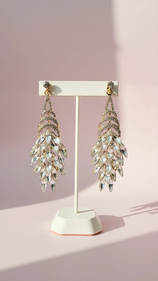 Layered Clear Crystal Drop & Dangle Earrings