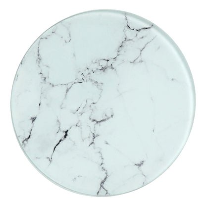 Round Glass Placemats - 30cm - Marble - Pack of 6