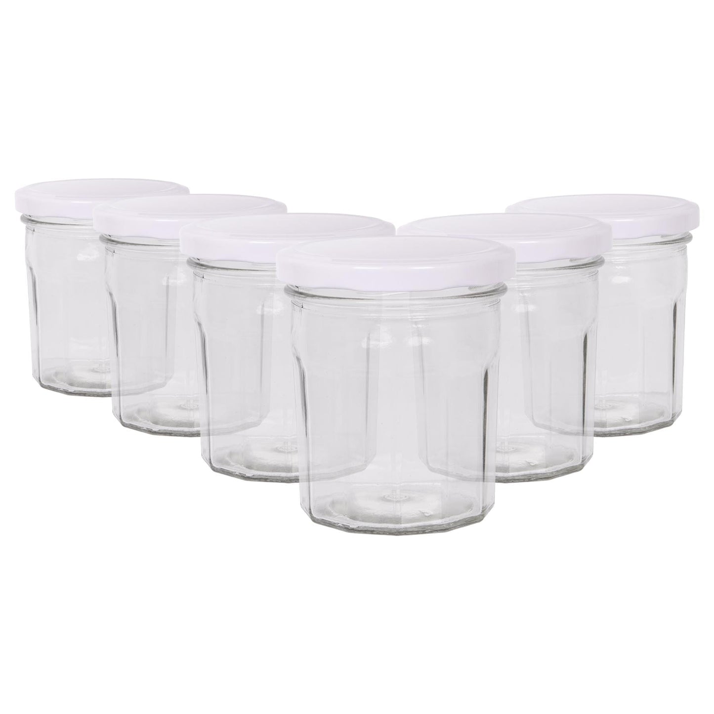 250ml Glass Jam Jars with Lids - Pack of 6