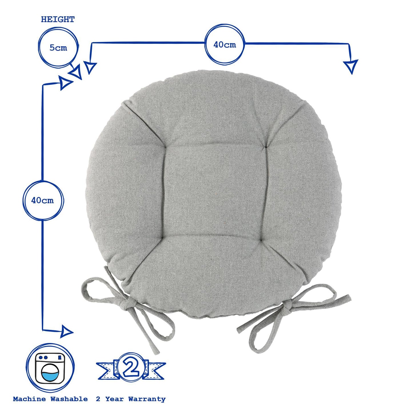 40cm Round Seat Cushion