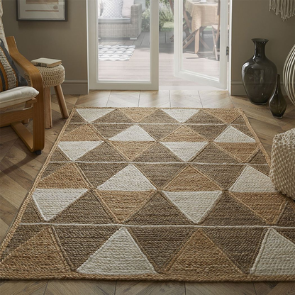 Prestbury Geo Handbraided 120x170cm Natural Rug