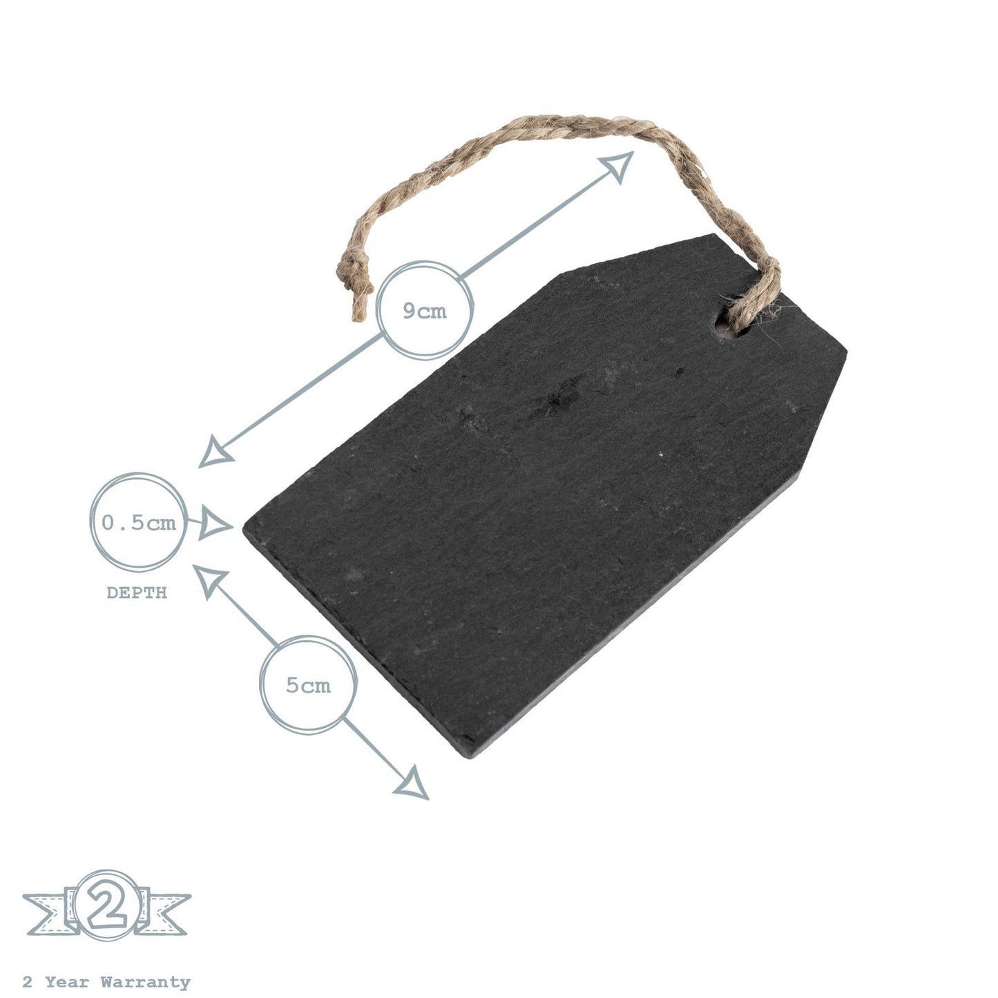 Slate Hanging Tags - Pack of Six