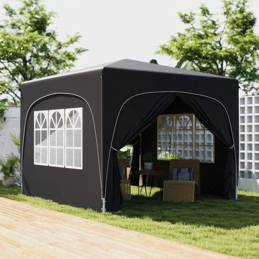 Outsunny 3 x 3(m) UPF50+ Pop Up Gazebo with Sides and Carry Bag
