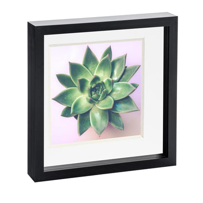 10" x 10" Black 3D Box Photo Frame - with 8" x 8" Mount