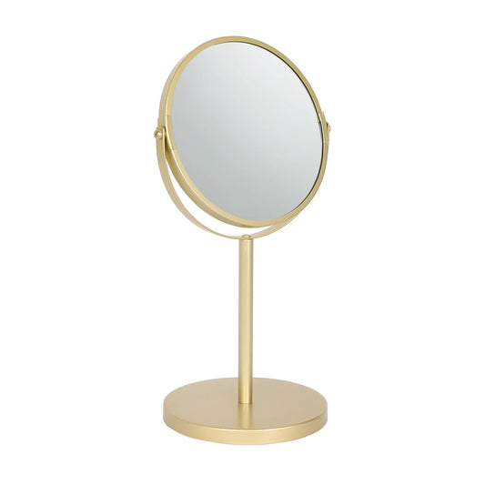 18.5cm x 34.5cm Gold Pedestal Mirror