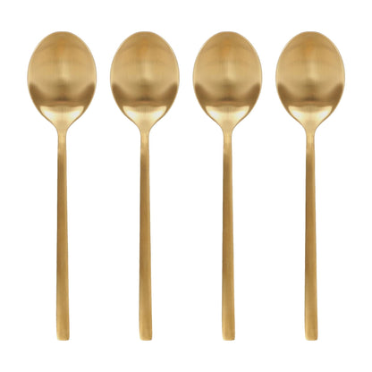 Stainless Steel Dessert Spoons - 20cm - Pack of Four